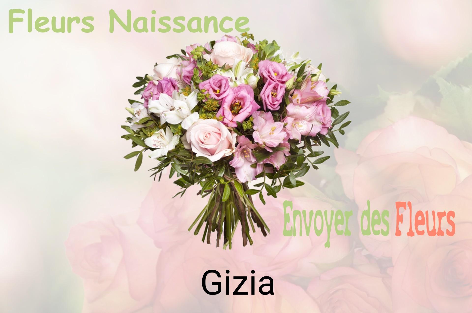 Bouquet de fleurs de naissance livré à Gizia